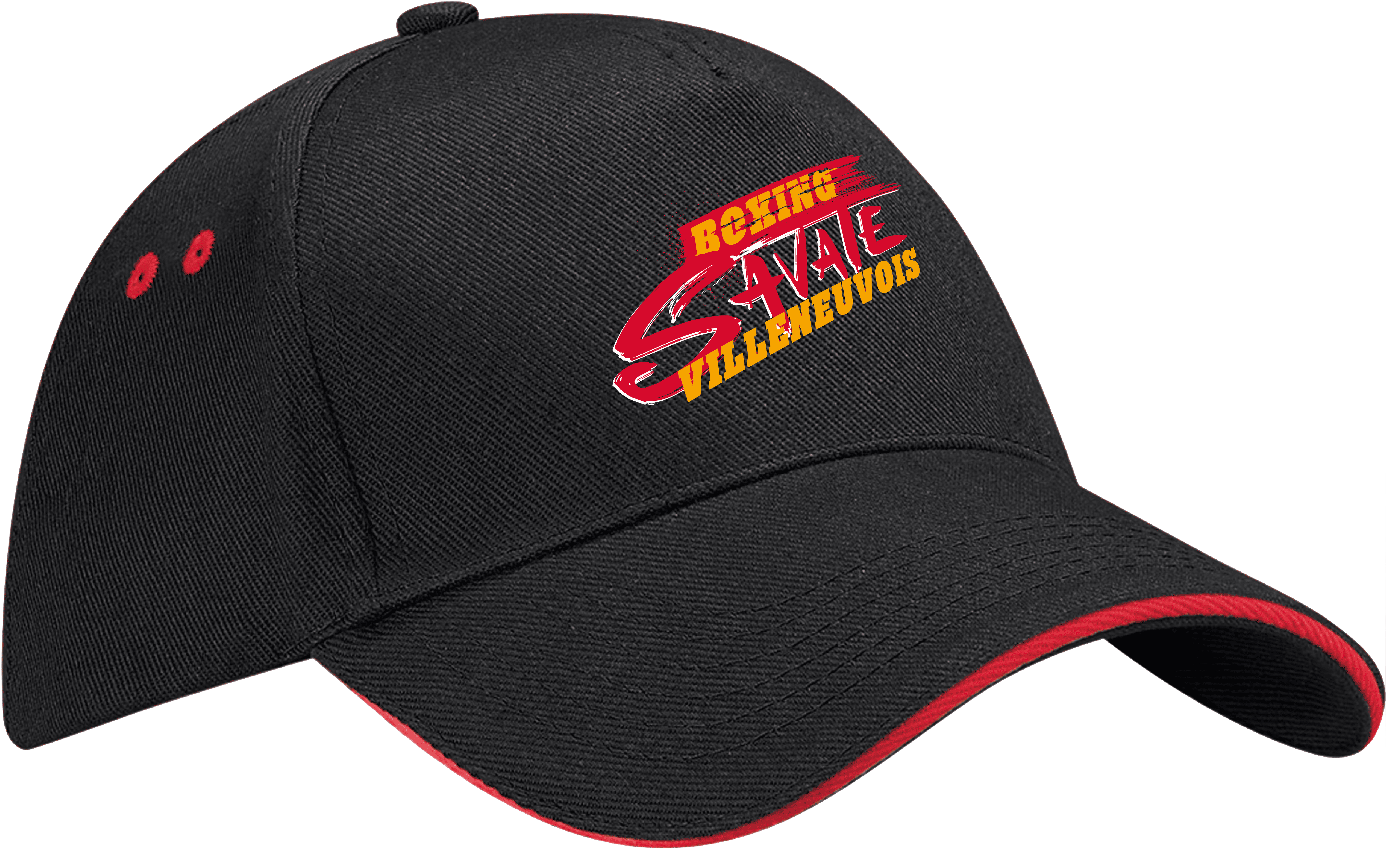 CASQUETTE "B15C" NOIR / ROUGE