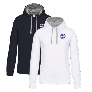 Sweat K446 - Sweat-shirt capuche contrastée