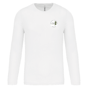 TEE SHIRT SPORT MANCHES LONGUES "PA443" BLANC