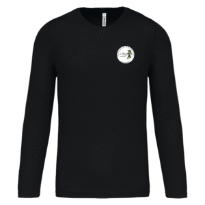 TEE SHIRT SPORT MANCHES LONGUES HOMME "PA443" NOIR