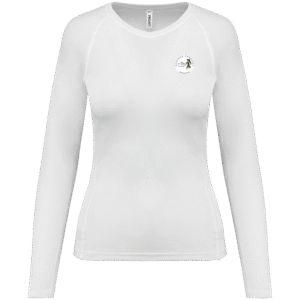 TEE SHIRT DE SPORT MANCHES LONGUES FEMME "PA444" BLANC