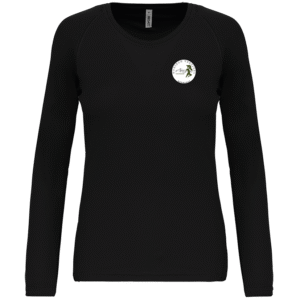 TEE SHIRT DE SPORT MANCHES LONGUES "PA444" NOIR