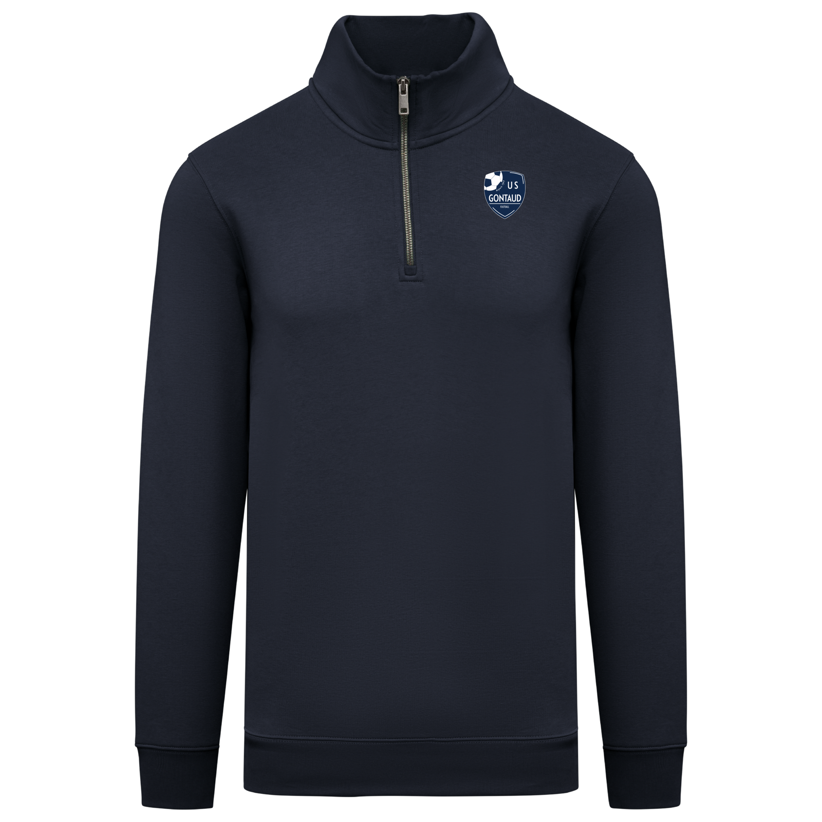 SWEAT SHIRT A COL MONTANT ZIPPE "NS428" NAVY