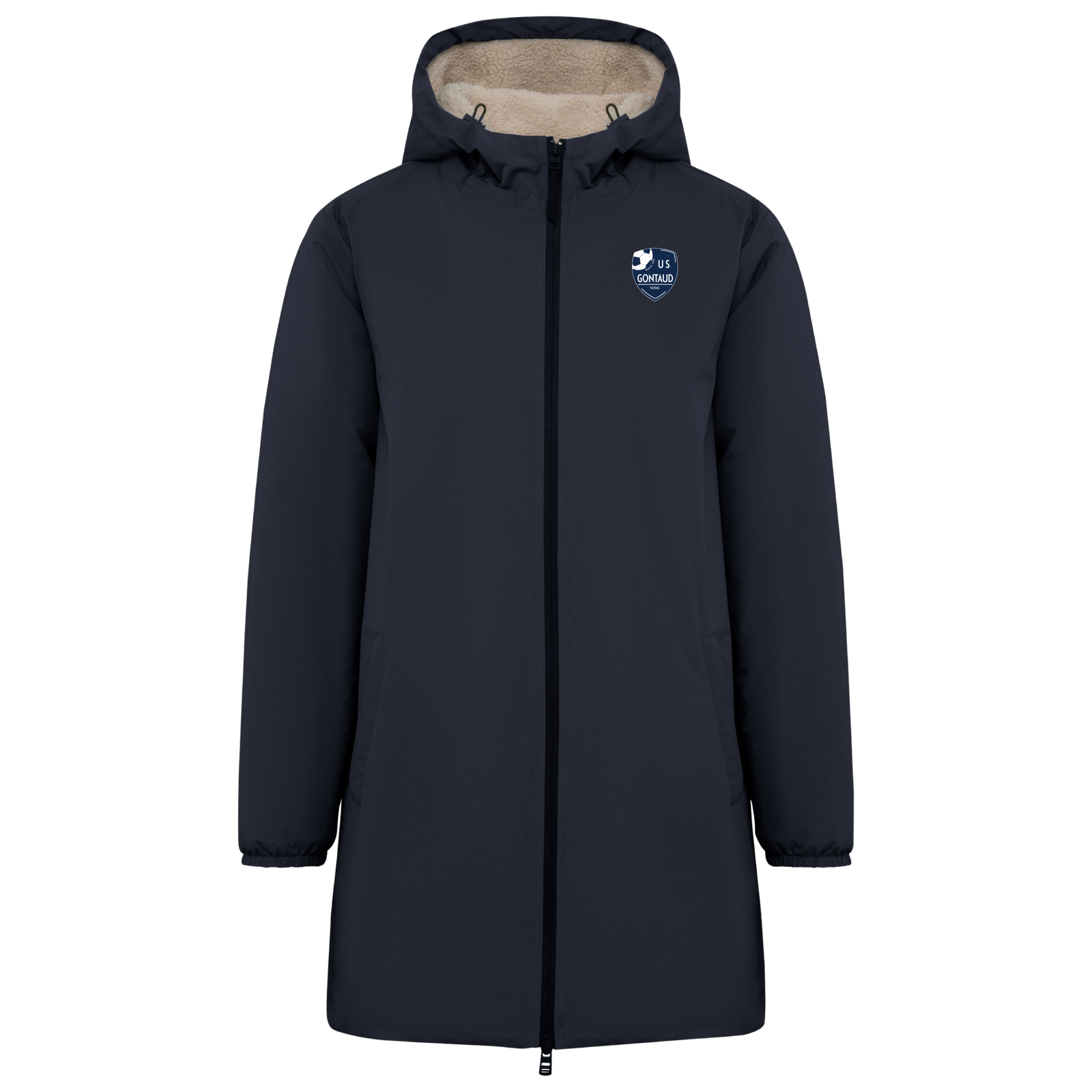 Veste écoresponsable imperméable doublée en sherpa "NS609" NAVY